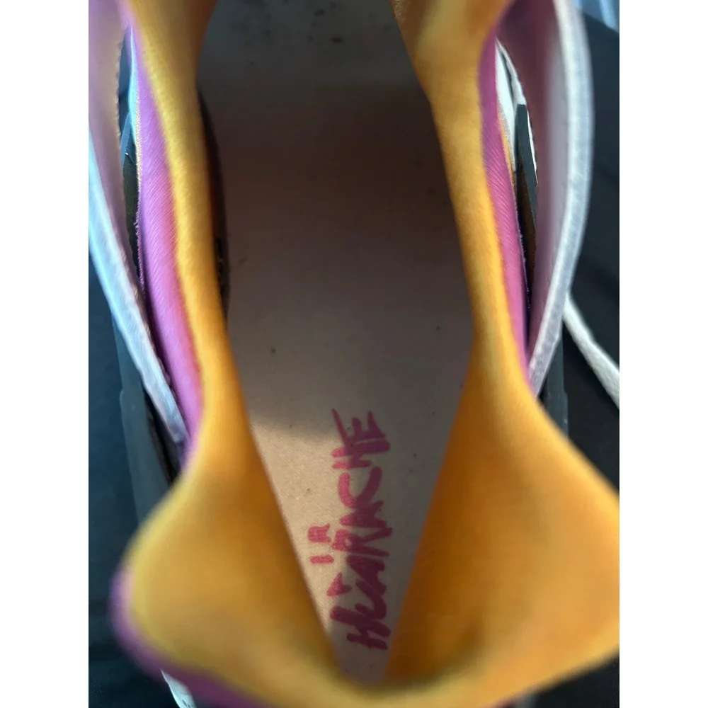 Nike‎ Huarache White Yellow Gold Pink Men's Size 11.5 DD1068-003